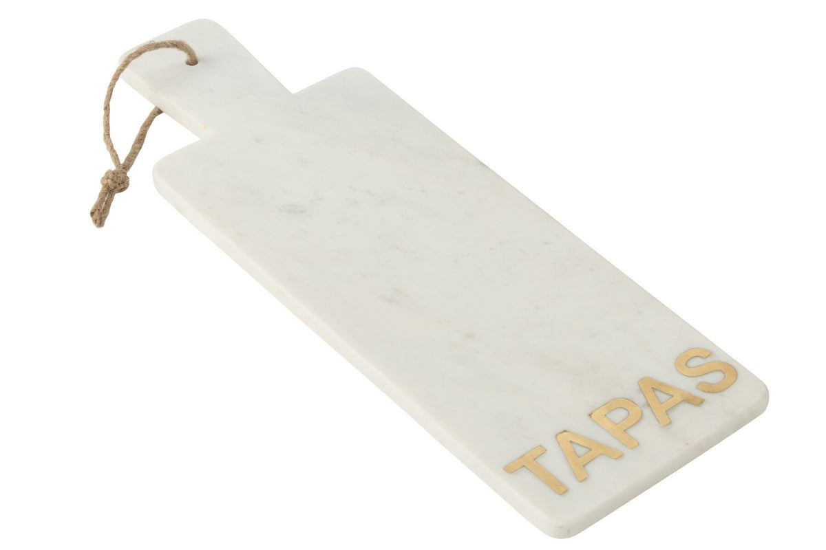J-Line snijplank Rechthoekig Tapas Marmer - steen - wit