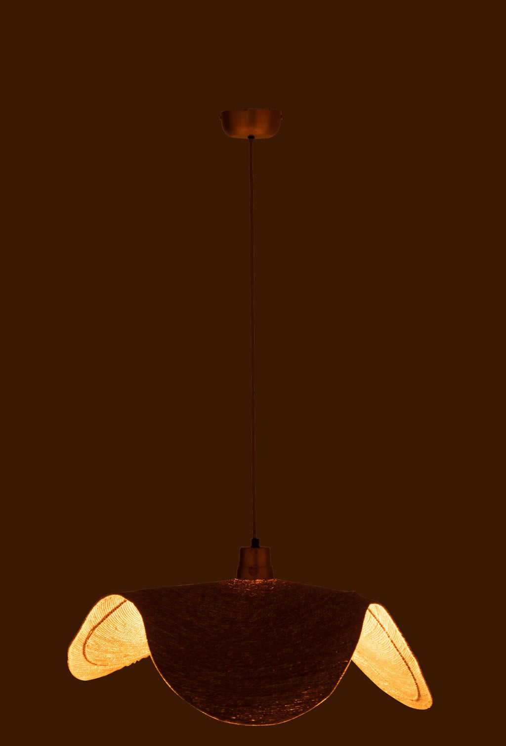 J-Line hangende Lamp Moon - jute - naturel - medium