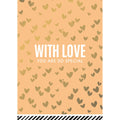 With Love goldfoil wenskaarten - 10 stuks