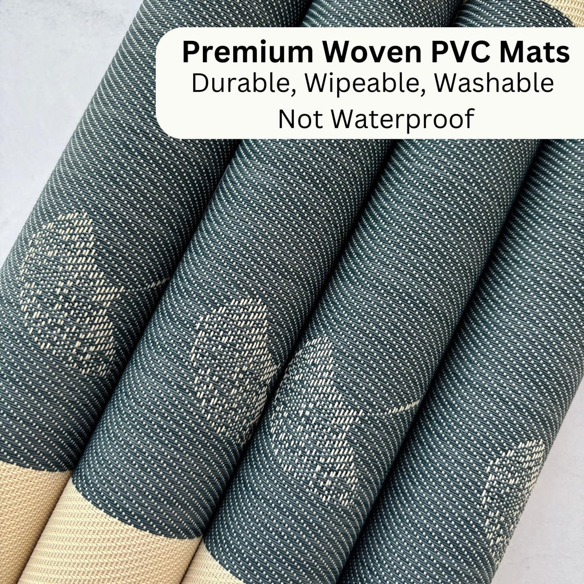 Eettafelplacemats – Geweven PVC antislip – Set van 4