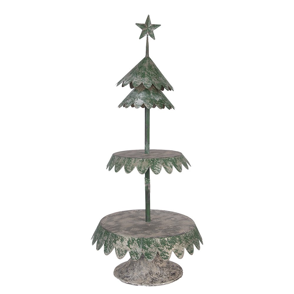 Etagère Kerstboom Ø 32x75 cm Groen Metaal