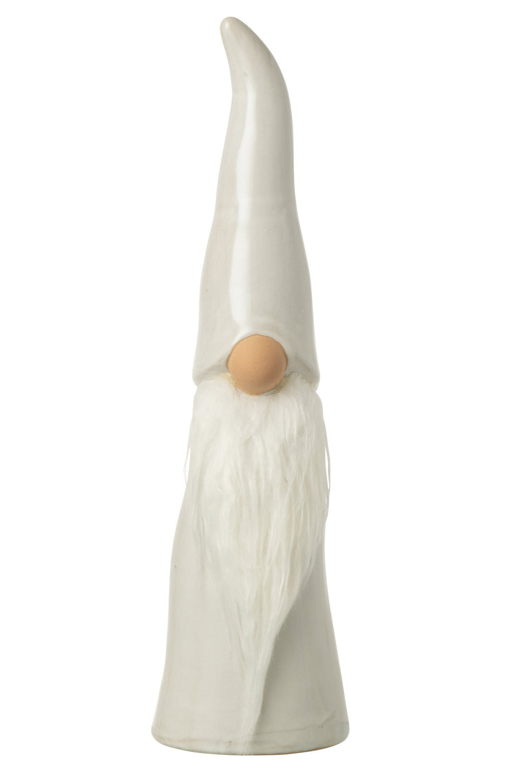 J-Line figuur Kabouter Hoed - porselein - grijs - L