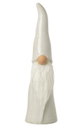 J-Line figuur Kabouter Hoed - porselein - grijs - L