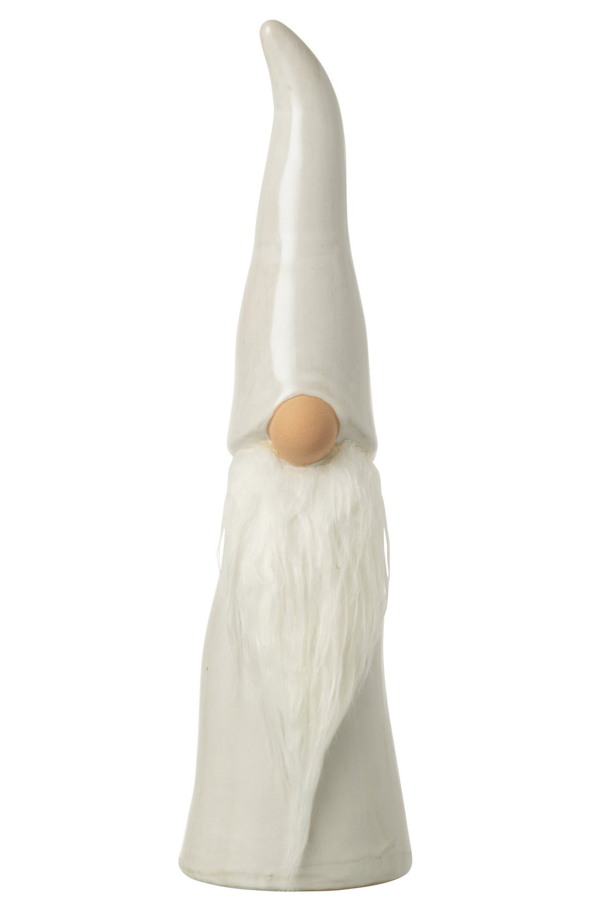 J-Line figuur Kabouter Hoed - porselein - grijs - L