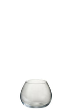 J-Line vaas Fie - glas - transparant - small - Ø 19 cm