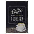 Koffie is een goed idee Retro Wandbord 30x20