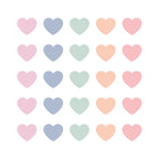 Multicolor Hearts cadeaustickers op rol - 500 stuks