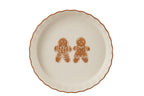 J-Line taartplateau Cookie Dolomiet - keramiek - bruin/wit