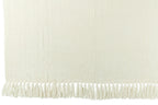 J-Line deken Chenille - polyester - wit