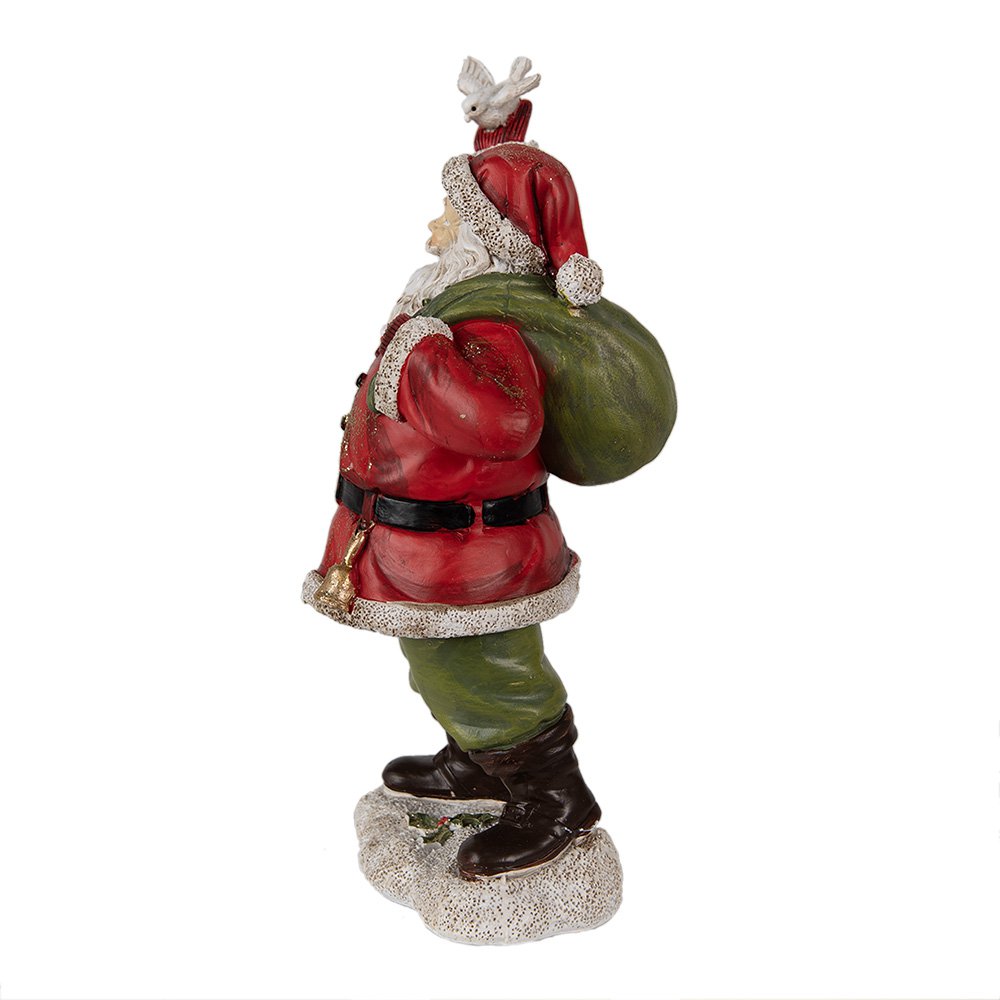 Beeld Kerstman 13x10x23 cm Rood Polyresin Kerstdecoratie