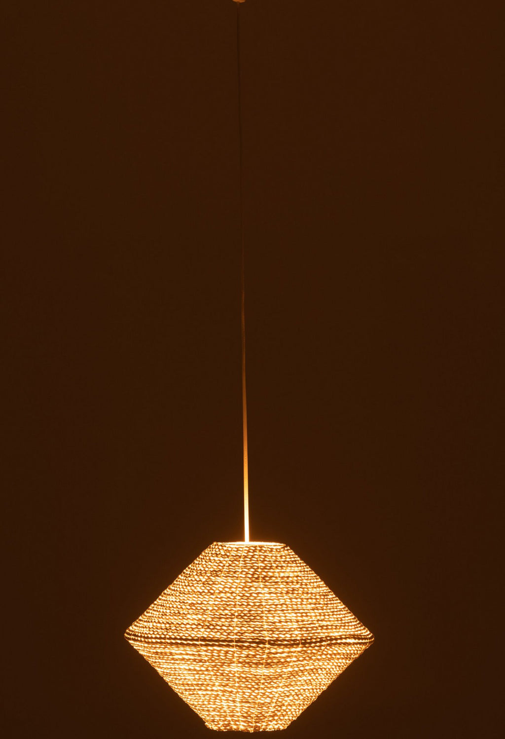 J-Line hanglamp Ufo Raffia - wit - klein