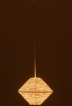 J-Line hanglamp Ufo Raffia - wit - klein