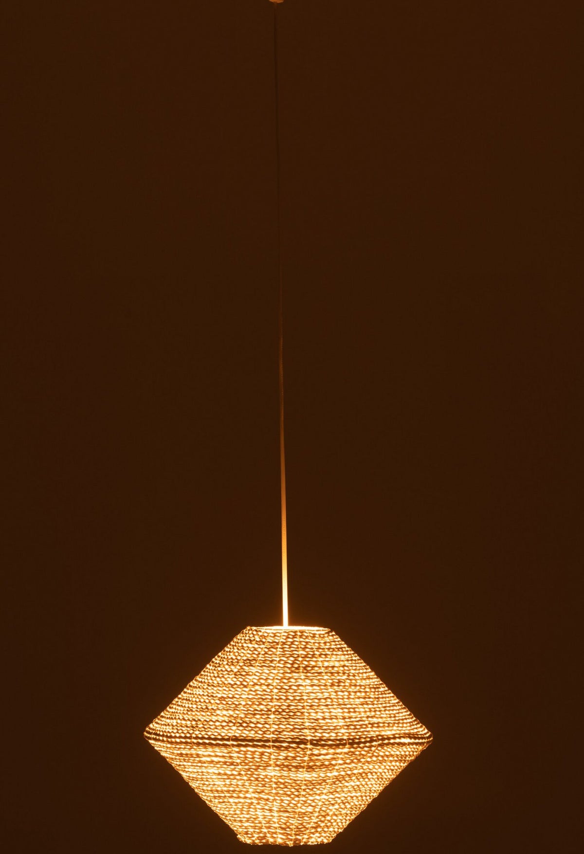 J-Line hanglamp Ufo Raffia - wit - klein