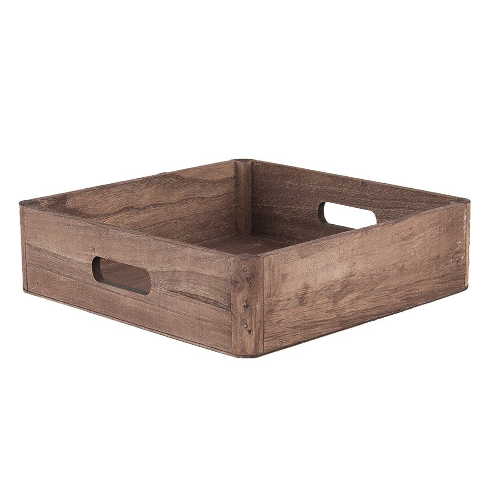 Decoratie Dienblad Set van 3 Bruin Hout Serveerschaal