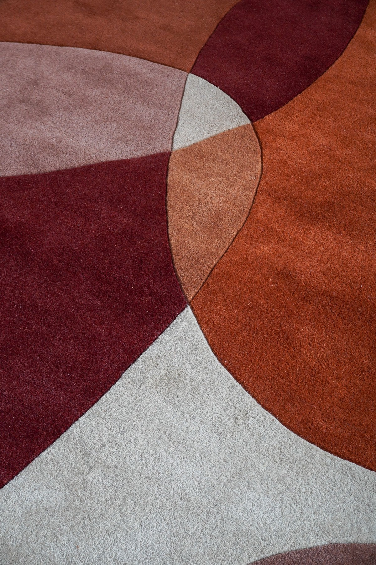 Vloerkleed Abstract Terra/Bruin - Rond ø230 cm