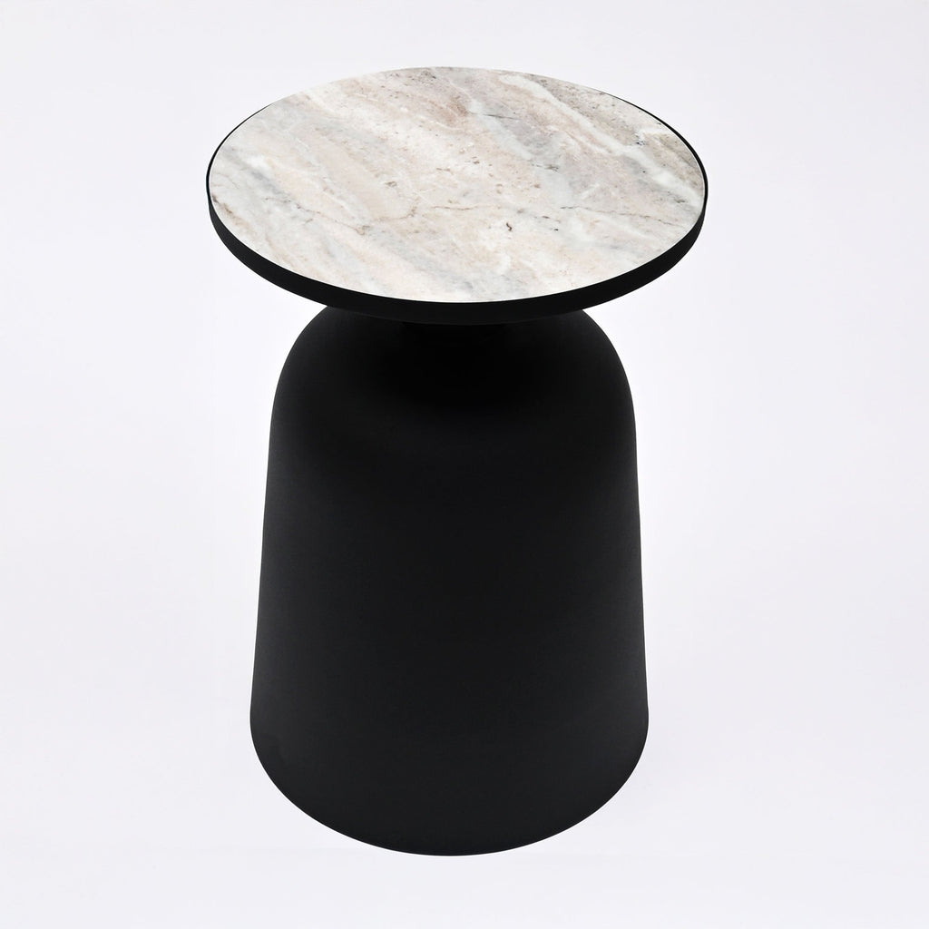 Drum Accenttafel - Zwarte afwerking - Ronde stijl