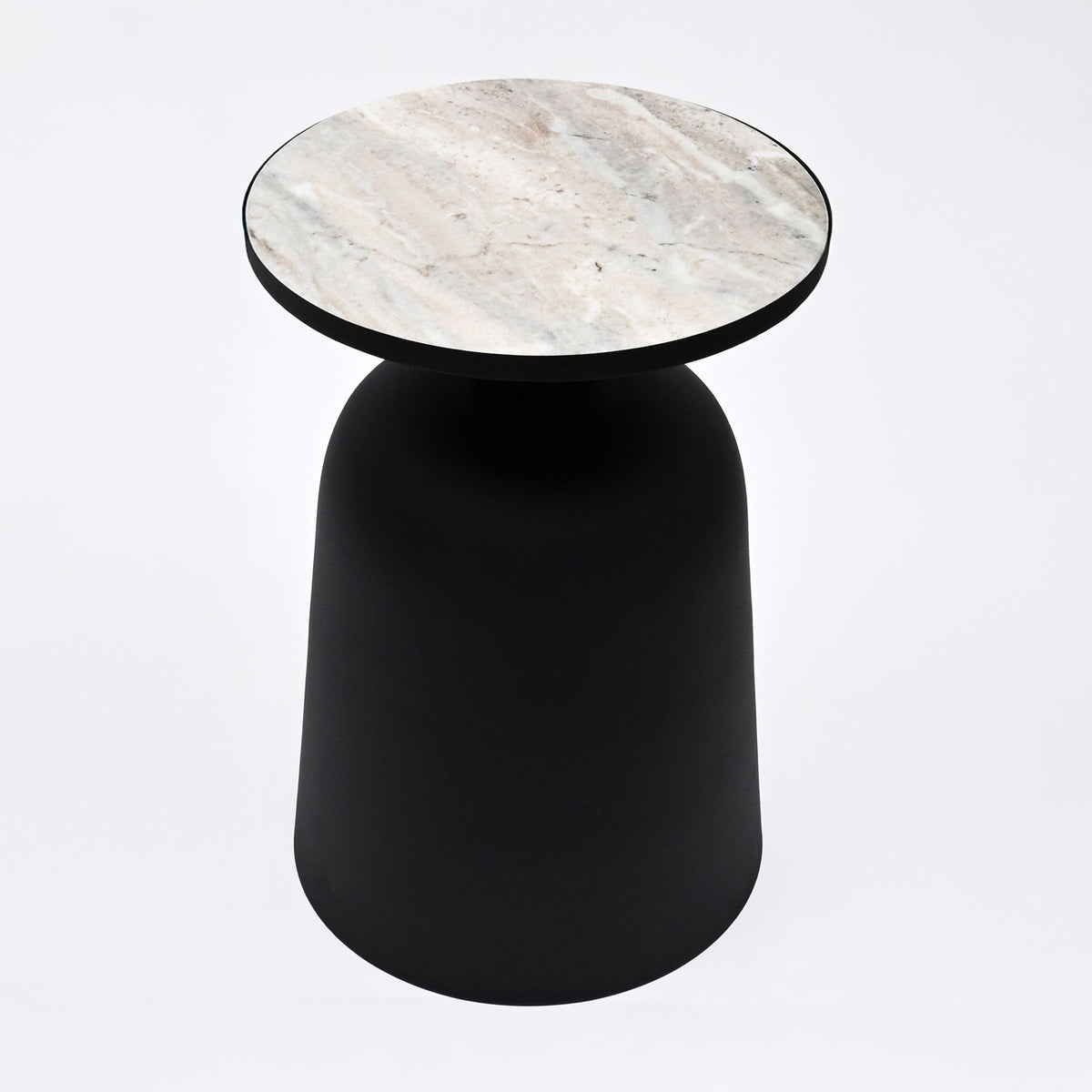 Drum Accenttafel - Zwarte afwerking - Ronde stijl