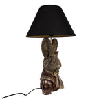 Tafellamp Konijn Ø 37x61 cm Goudkleurig Zwart Polyresin Bureaulamp