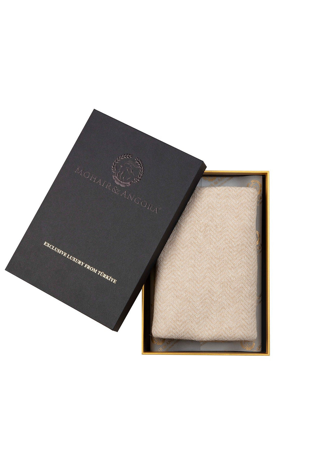 Lydia-sjaal Ecru-beige
