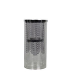 *windlicht cilinder zilver visgraat breed small 25cm*