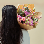 Klassiek droogbloemenboeket – roze