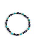 Dames armband Onyx, Amethist, en Turquoise 4 mm