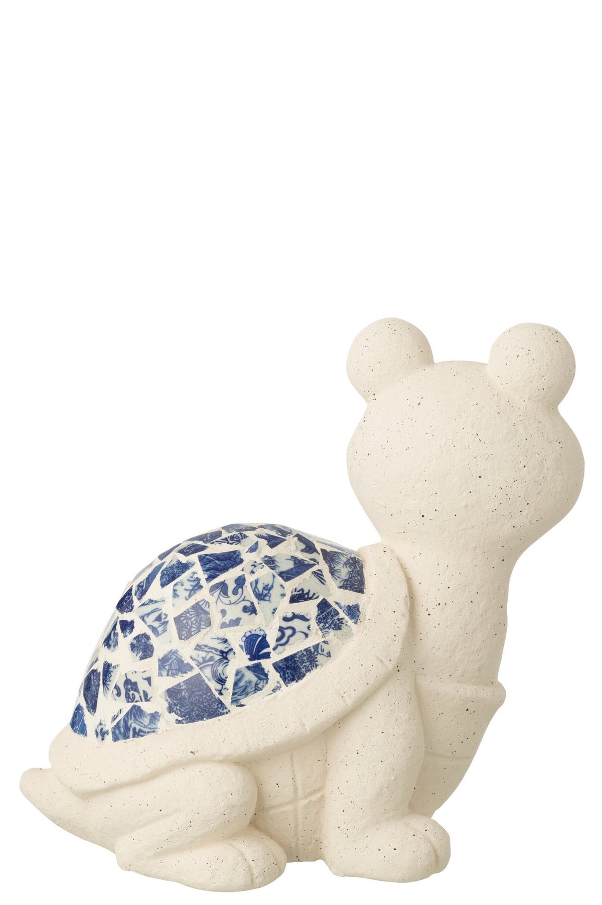 J-Line decoratie Schildpad Mozaïek - polyresin - beige/blauw