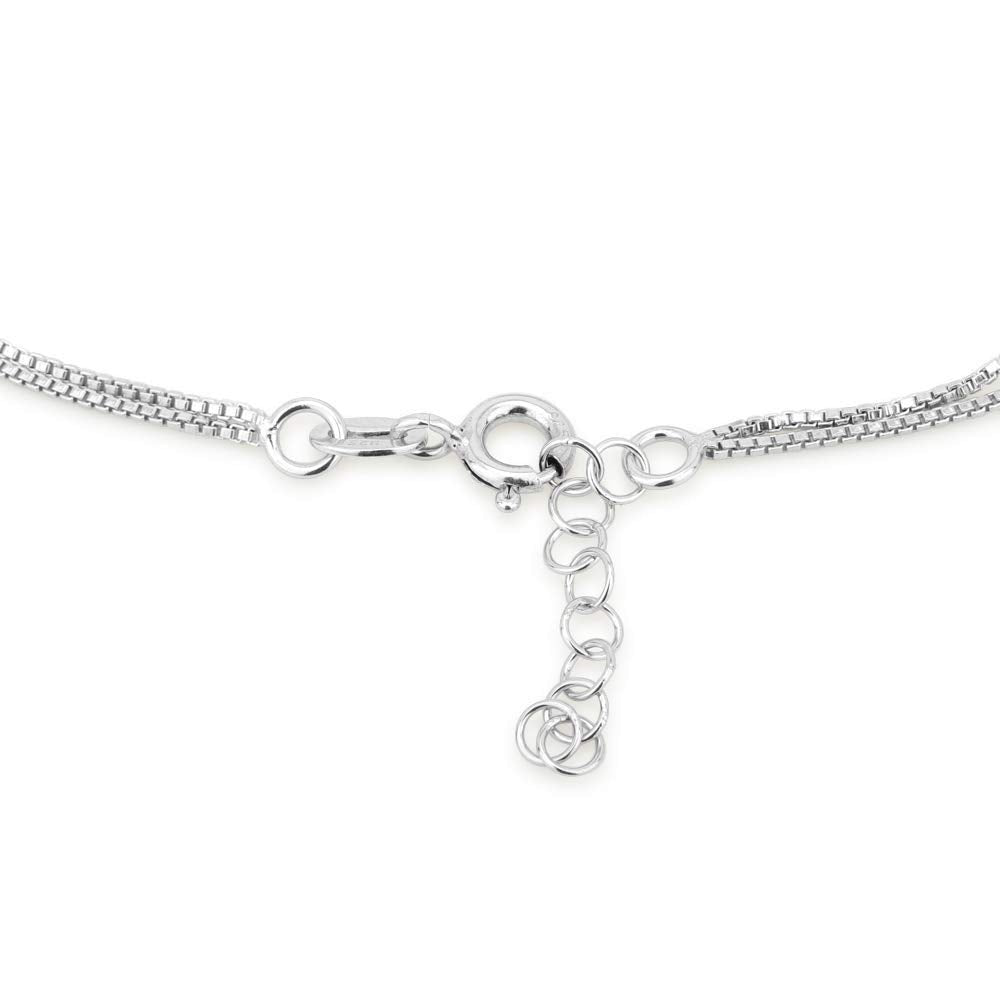 Bladvormige schakelarmband – damessieraden – 925 sterling zilver gerhodineerd – aanslagbestendig