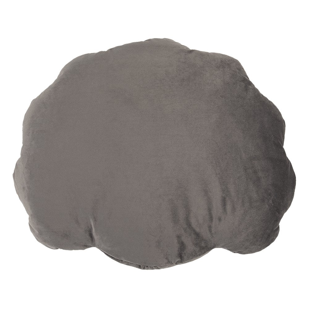 Sierkussen Schelp 38x48 cm Grijs Polyester Kussenhoes met Kussenvulling