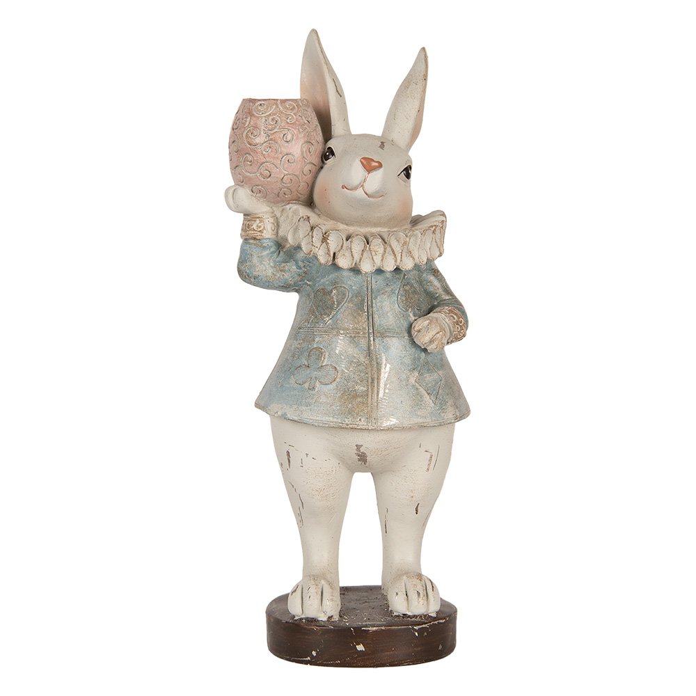Decoratie Beeld Konijn 29 cm Beige Kunststof