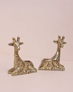 Kaarshouder | Messing giraffe | H 15,5 x D 7,5 cm, set van 2