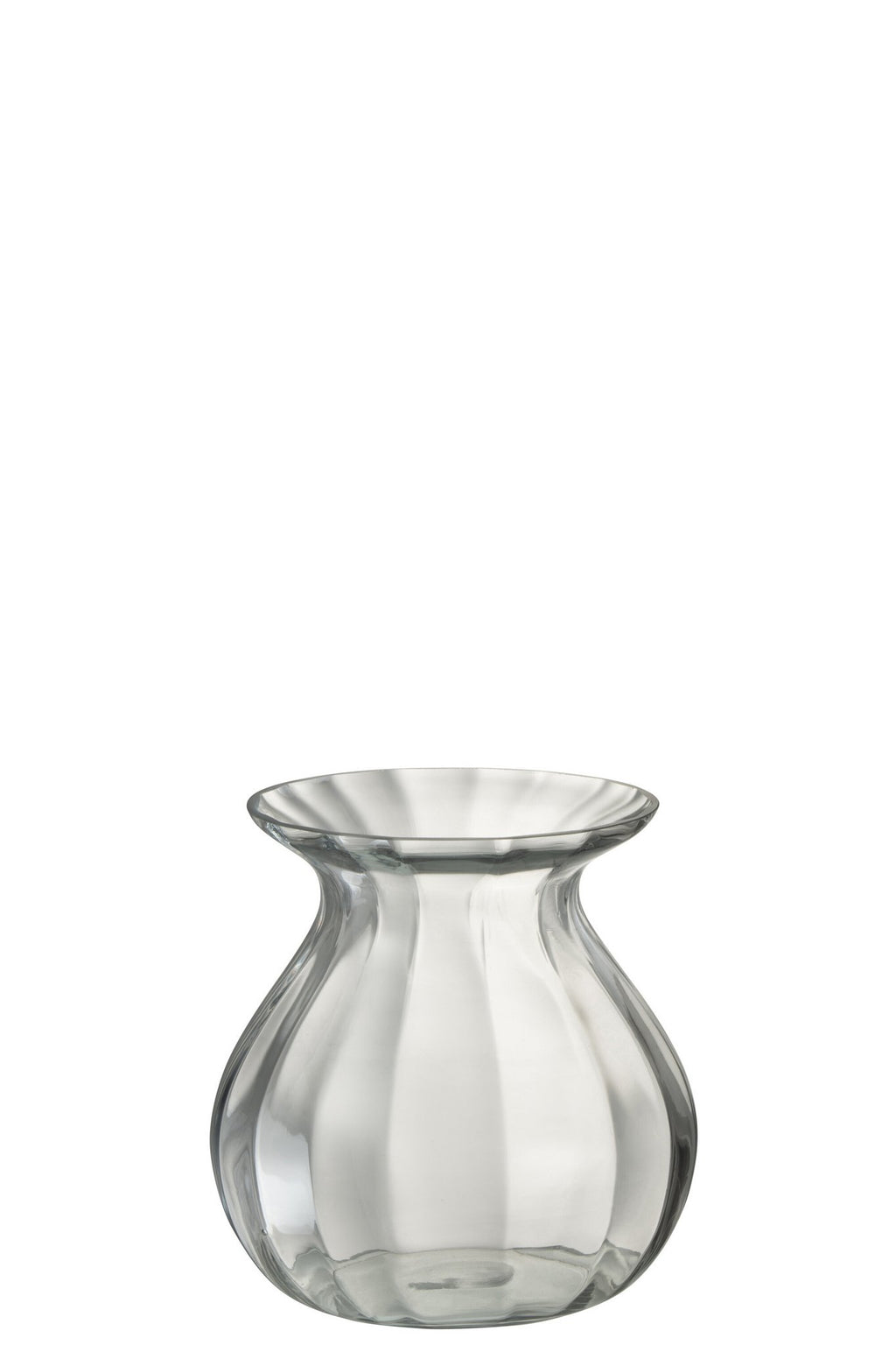 J-Line vaas Amo - glas - transparant - large - Ø 18 cm
