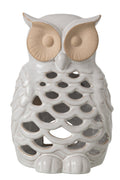 J-Line decoratie Uil - porselein - wit - large