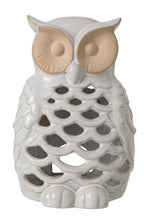 J-Line decoratie Uil - porselein - wit - large