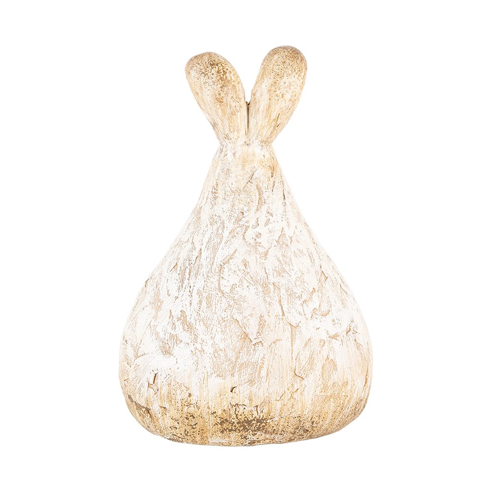 Decoratie Beeld Konijn 10x9x14 cm Beige Kunststof