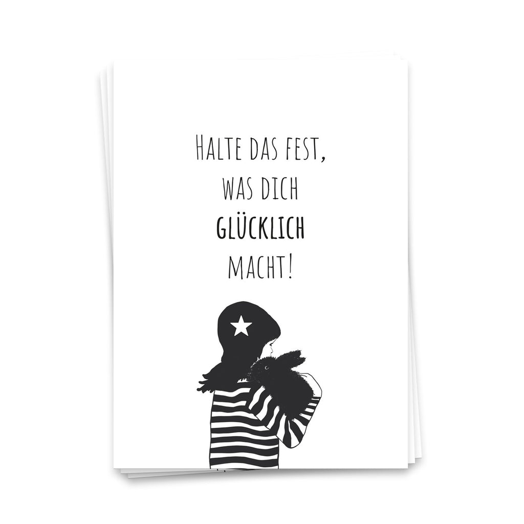 Houd vast wat je gelukkig maakt - ansichtkaart 10 set
