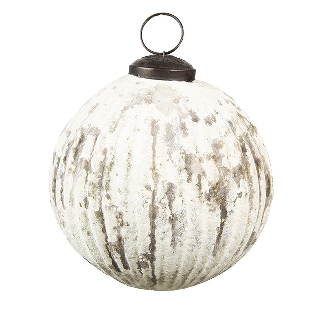 Kerstbal Ø 10 cm Beige Glas Kerstdecoratie