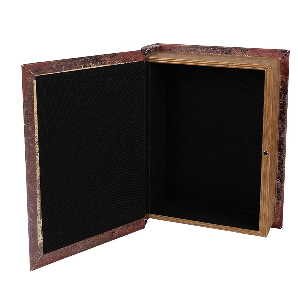 Opbergdoos Set van 3 Boeken 27/22/17 cm Bruin Hout