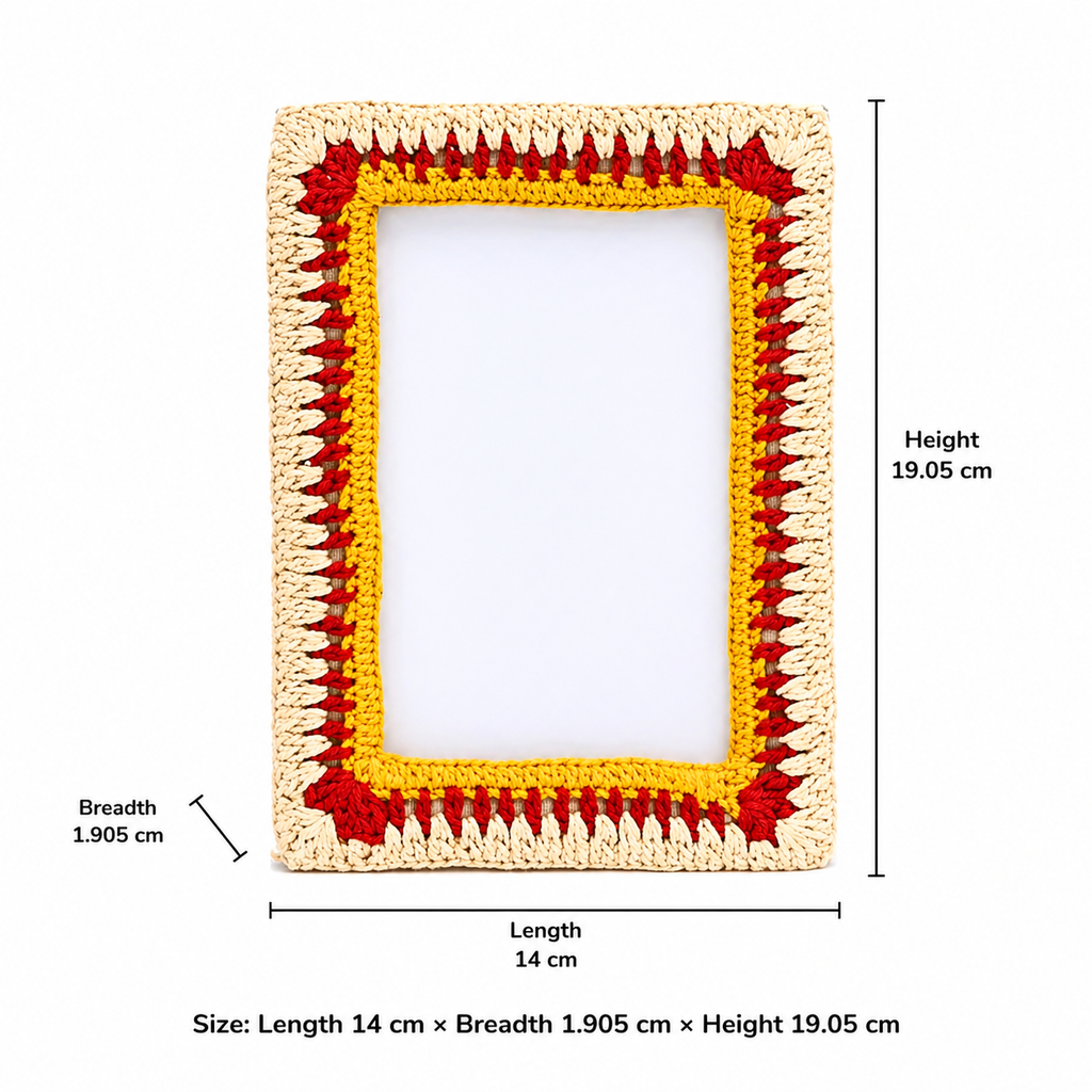 Fotolijst – Elegantie met gouden amberkleurige kralen – Ambachtelijk decor – 4×6 inch