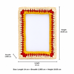 Fotolijst – Elegantie met gouden amberkleurige kralen – Ambachtelijk decor – 4×6 inch