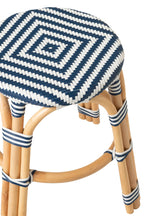 J-Line kruk Geo - riet - blauw/wit