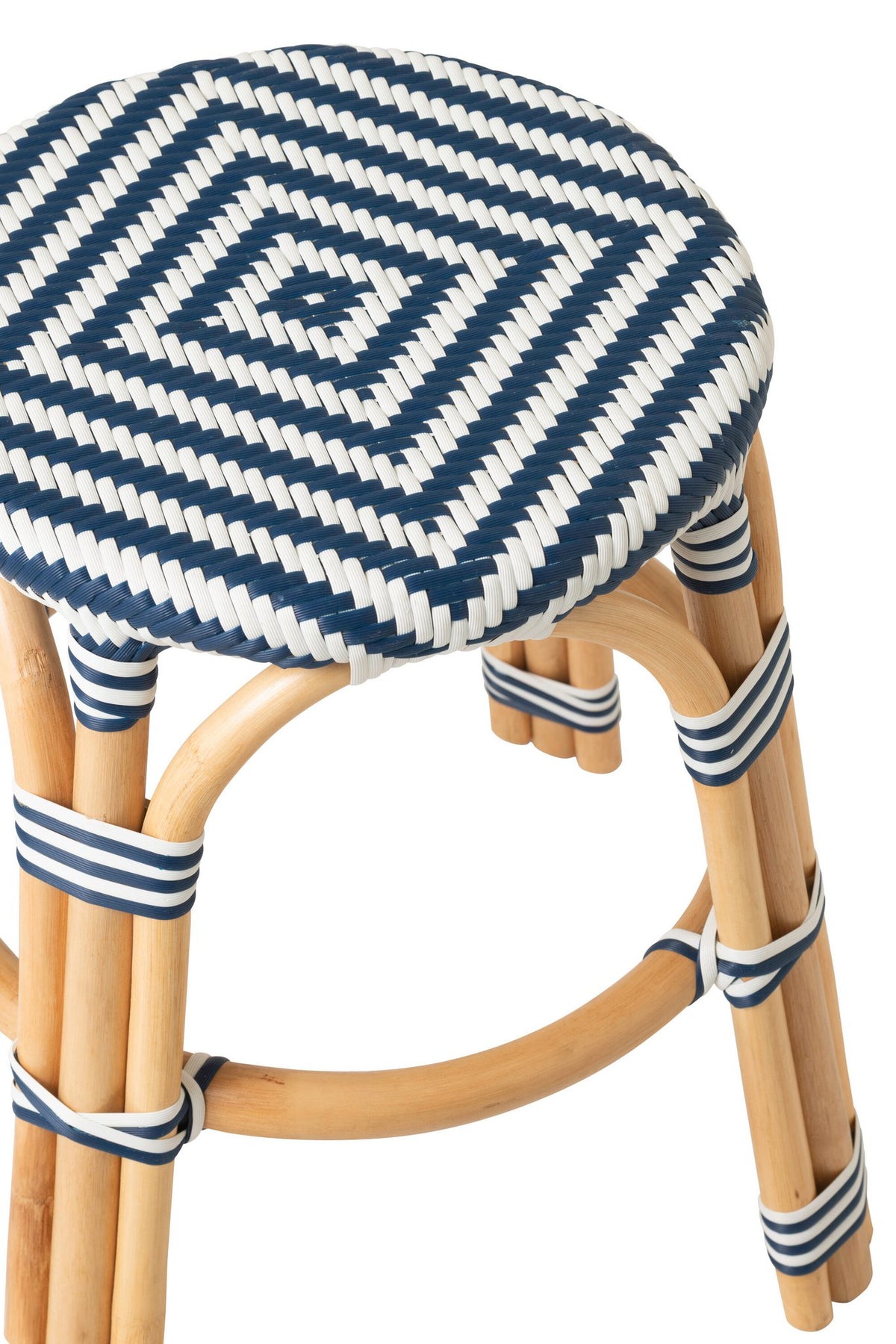 J-Line kruk Geo - riet - blauw/wit