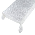 Jacquard Grid Tafelzeil wit 140cmx2,4mtr