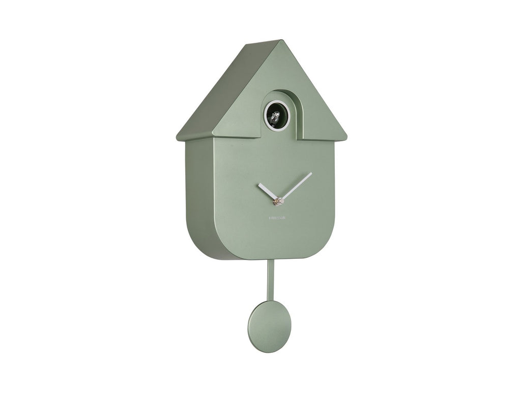 Wandklok Modern Koekoek Metallic