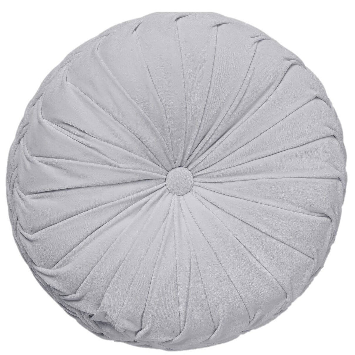 Dutch Decor Kaja - Kussen Ø40 cm - Rond - Fluweel - Micro Chip - Grijs