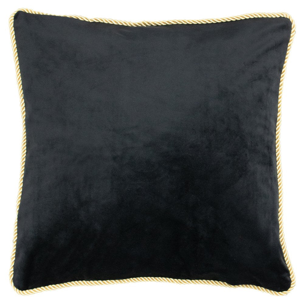 Kussen fluweel goud zwart 45x45cm