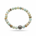 Dames armband Amazoniet met flower of life kraal