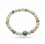 Dames armband Amazoniet met flower of life kraal