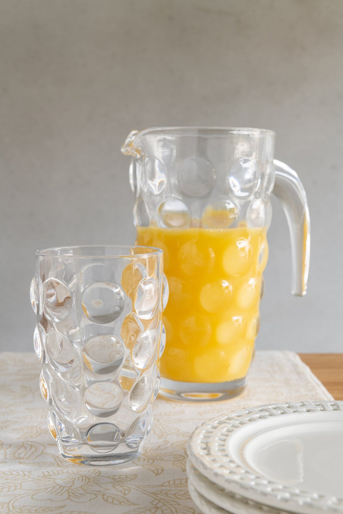 J-Line Bubble karaf - glas - transparant