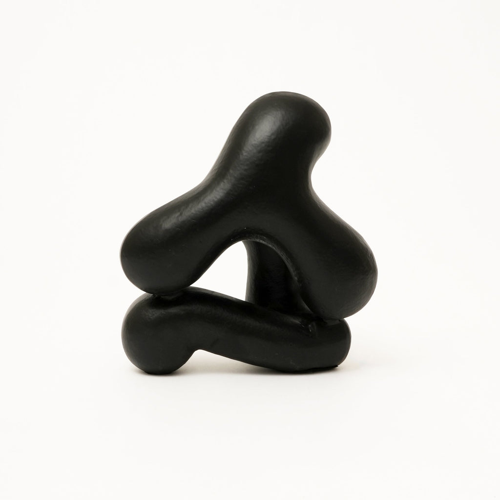 Abstract aluminium tafelbeeld – zwart